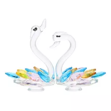 Mini Estatuetas, Decorações Ornamentais De Cisne De Cristal,