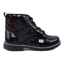 Bota Infantil Feminino Kidy Coturno Love Fashion Preto 02830