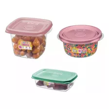 Kit 12 Potes Plastico Sanremo Facil Sobremesa Fruta Lanche 