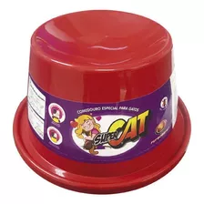 Comedouro Alto Para Gatos Supercat Furacao Vermelho