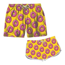 Kit Short Praia Rosquinha Amarela