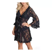 Robe Preto De Renda