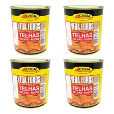 Kit 4 Massa Veda Furos Trincas Fissuras Telhas 1,3kg Allchem