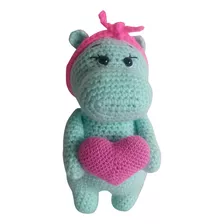Amigurumi Hipopotama Hermosa Tejida A Crochet