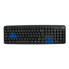 Teclado Gamer Newlink Tc308 Usb Qwerty Brasil Preto E Azul