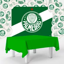 Kit Festa Palmeiras Decora Toalha Verde + 25 Balões + Painel