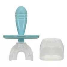 Escova Infantil 360 Graus Cerdas Silicone Em U Com Proteção