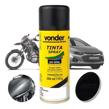 Tinta Spray Alta Temperatura Preto Fosco P/ Geral Automotivo