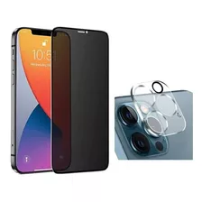 Película Vidro 3d Privacidade + Pel Câmera iPhone 12 Pro Max