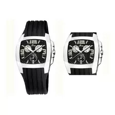 Reloj Lotus Para Hombe Original Corre D Caucho Crono 15317/4