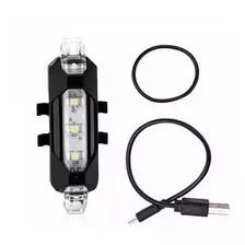 Lanterna Traseira Bike Sinalizador Led Branco Recarregável