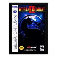 Quadro Decorativo Capa A4 25x33 Mortal Kombat 2 Sega Saturn