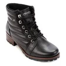 Bota Coturno Feminino Pegada Com La Preta