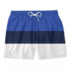 Short Bermuda Masculino Listra Azul 3 Cores Mauricinho Praia