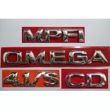 Emblemas Omega Cd 4.1/s Mpfi Chevrolet 1996 Acima Kit 4 Pçs