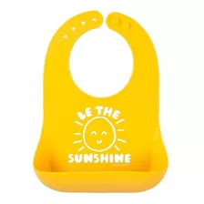 Babero Niños/bebés Silicona C/bolsillo Sunshine Bella Tunno Color Dorado Talle Único