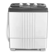 Lavadora Semiautomática De Doble Tina Costway 23103-cywh Blanca Y Gris 20 Lb 120 v