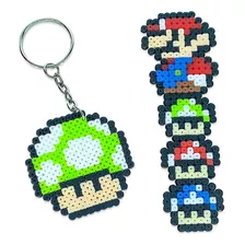 Chaveiro E Marcador De Pagina Pixel Art Mario Bros