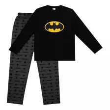 Pijama Hombre Batman Logo Sobrio Negro