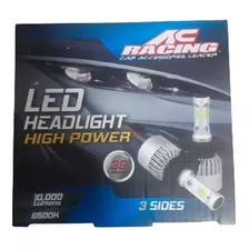 2 Bombillos Luz Led Moto O Carro 10000 Lm H4 Altas Y Bajas