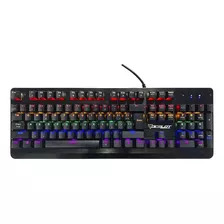 Teclado Gamer Mecánico Metal Ocelot Ogmk01 Rgb Switch Azul Color Del Teclado Negro Idioma Español España