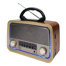 Caixa Som Rádio Retrô Vintage A3199 Bluetooth Portátil