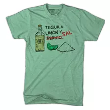 Tequila Limón Y Sal Viva México Playera Verde Rott Wear 