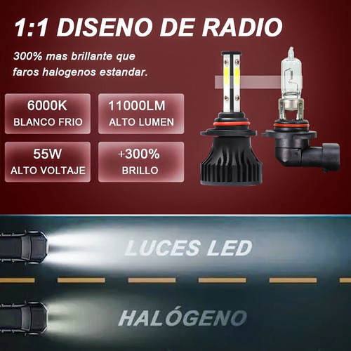 Para Fiat 500 2012-2019 6000k 9012 H11 Kit De Faros Led Foto 4