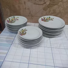 Conjunto De Pratos Porcelana Statita Brasileiros. 26 Peças 