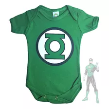Roupa Bory Bebê Mesversário Super Herói Lanterna Verde Menin