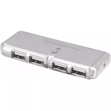 Hub Manhattan Usb 2.0 4 Puertos Alta Velocidad Mini 160599