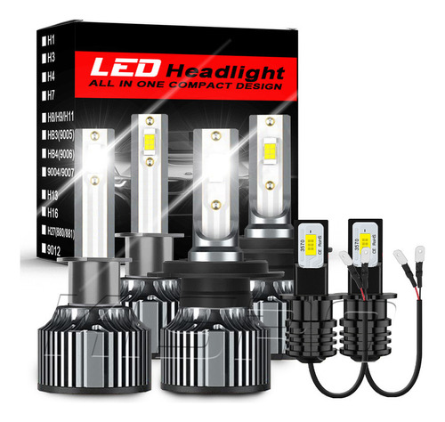 Foto de Kit Faros Luz Led H1 H7 H3 30000lm Para Chevrolet Alta/baja