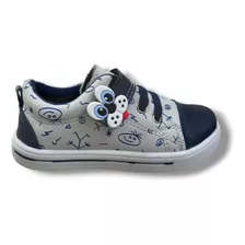 Tenis Infantil Menino Elastico Cachorro Velcro Moda 1022214