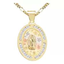 Medalla Oro 10k Virgen De Guadalupe 1 Gr + Cadena De Regalo