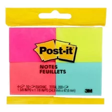 Notas Adhesivas Post It 653 X 4 Colores 200 Hojas Total