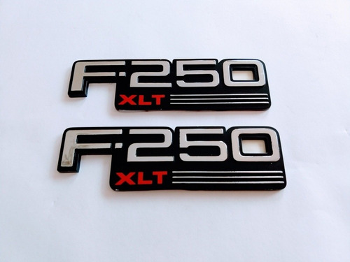 Emblema Lateral Ford Pickup F-250 Xlt Modelos 1992 Al 1996 Foto 2