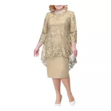 Vestido + Blusa Evangélico Senhora Cristã Mãe Plus Size 2pçs