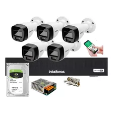 Kit 5 Cameras Full Color Intelbras, Mhdx 1008c + Hd 1 Tera