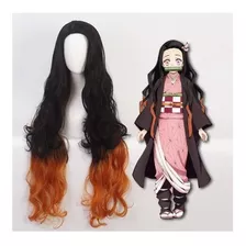 Demon Slayer Nezuko Kamado Cosplay Kimetsu No Yaiba Peluca D