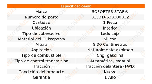 (1) Cubre Polvo Lado Caja Int Civic L4 1.8l 06/08 S Star Foto 2