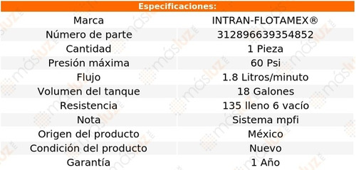 Mdulo Bomba Combustible 1.8 L/min Mercury Sable V6 3.0l 03 Foto 2