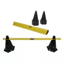 Kit 12 Barreiras De Salto Com Cone Muvin 24 Cm - Funcional