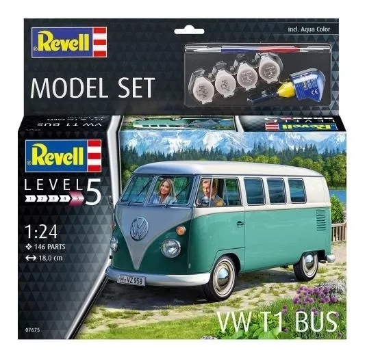 Kombi Vw T1 Bus - 1/24 Kit De Montar Revell 67675