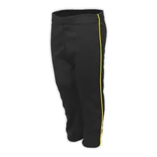 Calça Helanca Juvenil Preto Friso Listra Amarelo