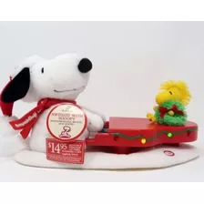 Peluche Original Snoopy Piano Luz Musical Navidad Hallmark