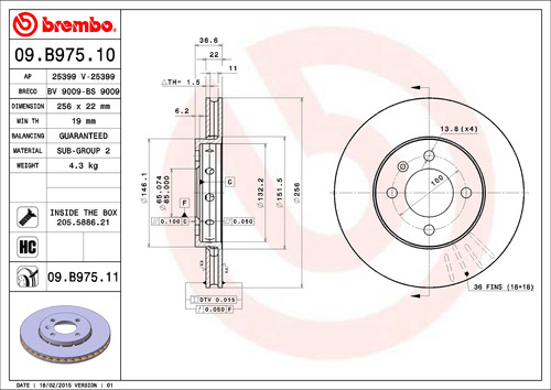 2 Discos De Freno Delanteros Volkswagen Gol 2017 1.6l Brembo Foto 2