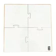 Pizarra Blanca Puzzle 50x50 De Madera Para Marcador Fugi 
