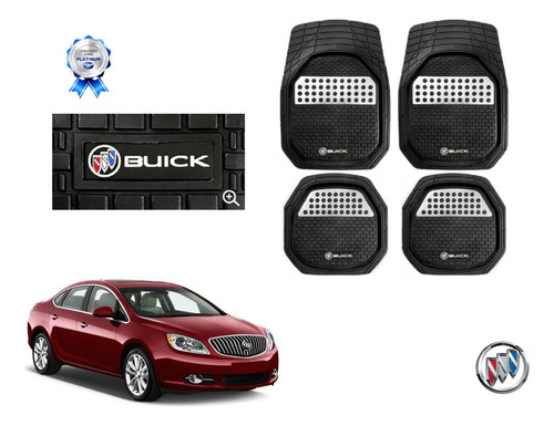 Tapetes 3d Logo Buick + Cubre Volante Verano 2013 A 2017 Foto 2