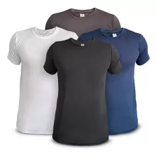 Kit 4 Camiseta Masculina Dry Fit Academia Treino Fitness 