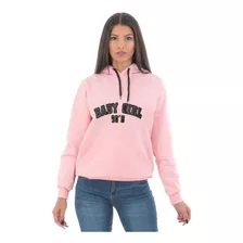 Moletom Feminino Baby Girl Blusa De Frio Canguru Lançamento